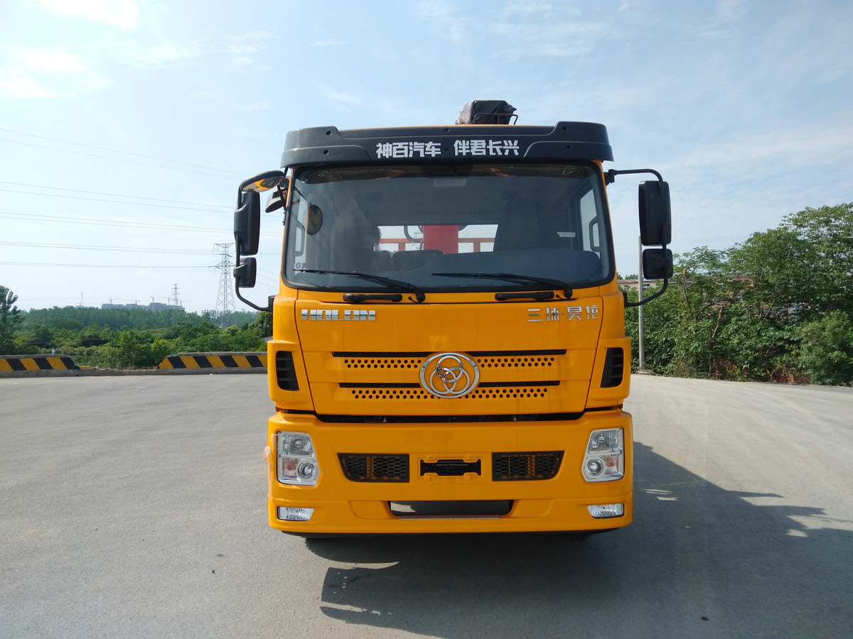 三環T280昊龍氣囊橋駕駛室上裝長興8噸直臂式吊機